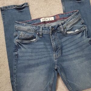 Artful Rebel Men's Blue Jeans Blue MED Denim 32Wx32L